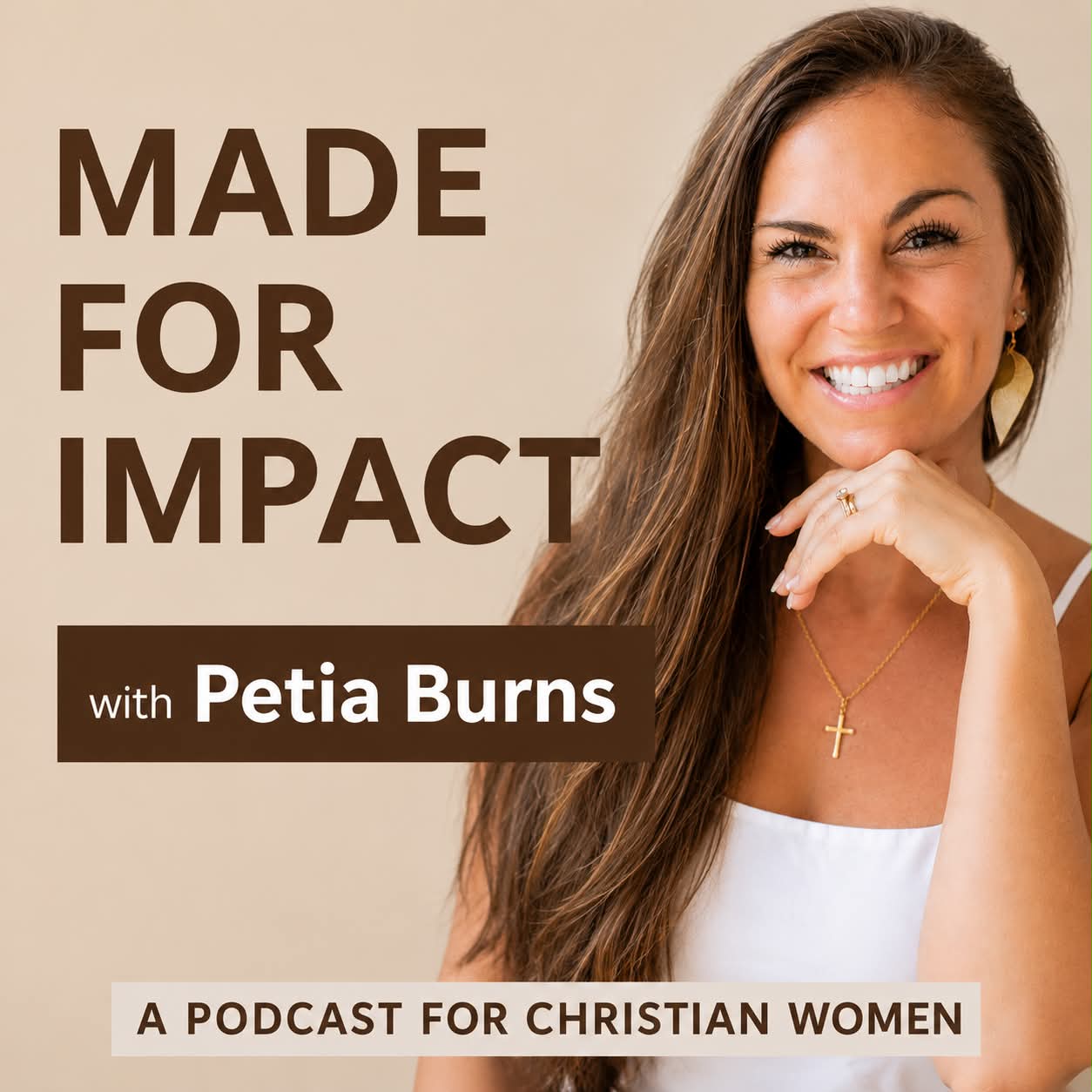 Made for Impact podcast cover with Petia Burns
